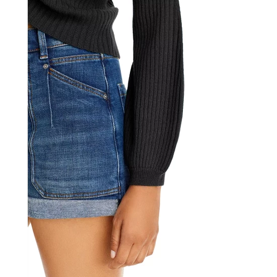 Discount ๐ AQUA Ribbed Drawstring Cashmere Sweater - 100% Exclusive Black ๐คฉ - Image 7