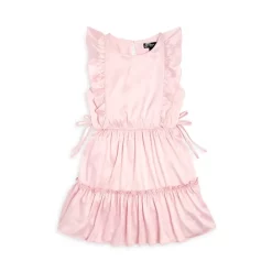 Outlet ๐ฏ AQUA ๐ง Girls' Satin Flutter Sleeve ๐ Dress, Big Kid - 100% Exclusive Black โญ