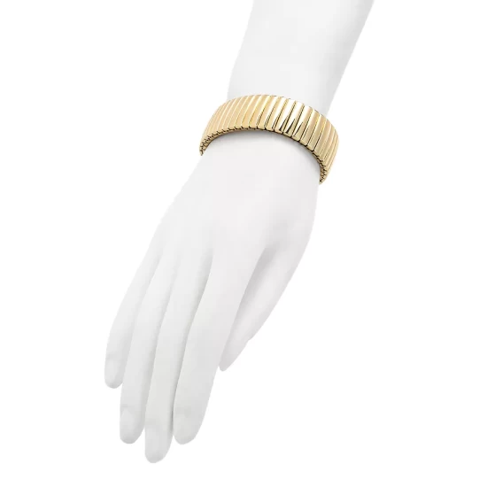 Best reviews of ๐ฏ AQUA Large Bar Stretch Bracelet In Gold Tone - 100% Exclusive ๐งจ - Image 2