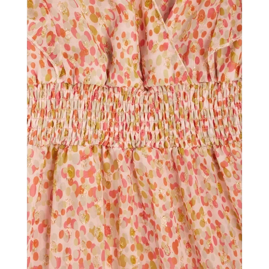 Best reviews of ๐ AQUA ๐ง Girls' Speckle Print Flutter Sleeve ๐ Dress, Little Kid, Big Kid - 100% Exclusive Pink/red ๐ - Image 3