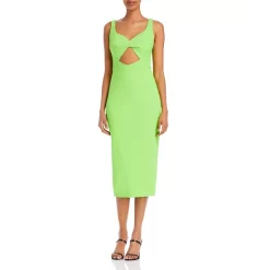 Best Sale ๐งจ AQUA Cutout Midi ๐ Dress - 100% Exclusive Lime ๐