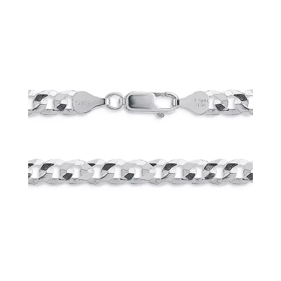 Outlet โค๏ธ AQUA Cuban And Curb Link Chain Bracelet - 100% Exclusive Silver โ - Image 3