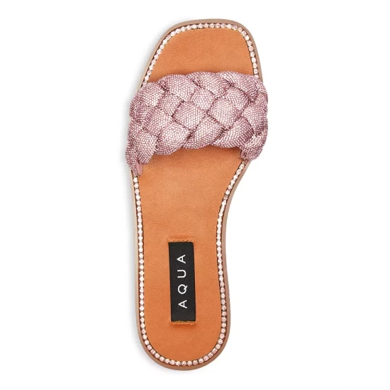 Outlet 🥰 AQUA 👩 Women's Ivy Slip On 🩴 Sandals - 100% Exclusive Pink 💯 - Image 3