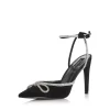 Top 10 🤩 AQUA 👩 Women's Charm Ankle Strap High Heel Pumps - 100% Exclusive Black Suede ✔️