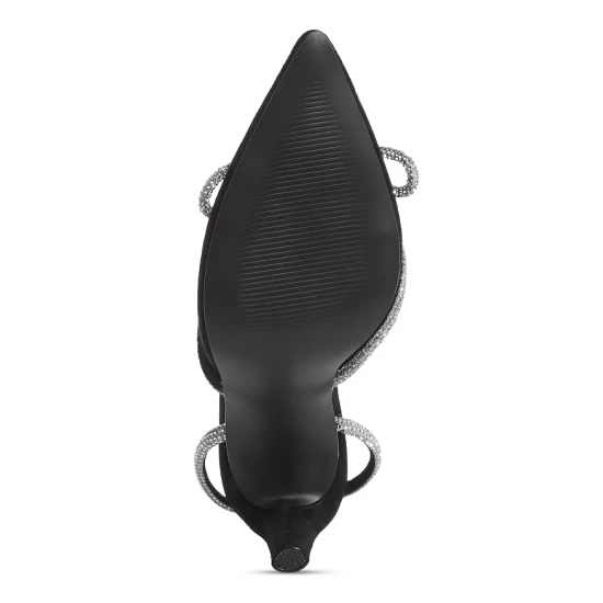 Top 10 ๐คฉ AQUA ๐ฉ Women's Charm Ankle Strap High Heel Pumps - 100% Exclusive Black Suede โ๏ธ - Image 6