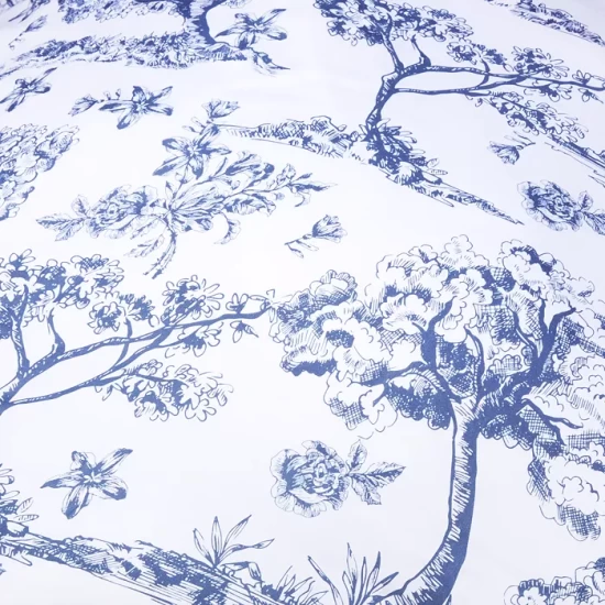 Cheap β AQUA Eucalyptus Toile Duvet Cover, King - 100% Exclusive Blue/white π - Image 3