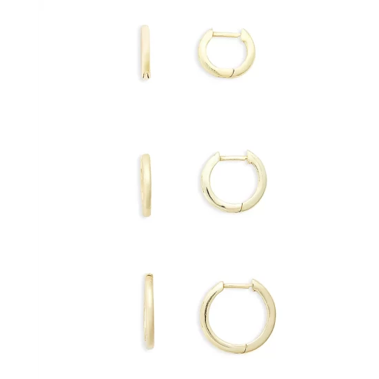 Best Sale ๐งจ AQUA Hoop Earrings, Set Of 3 - 100% Exclusive Gold ๐