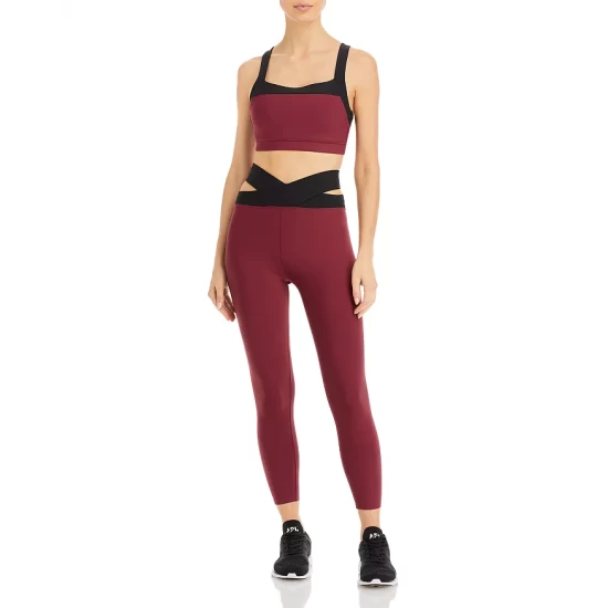 Budget ✨ AQUA Colorblock Bra & Cutout Super High Rise 7/8 Leggings - 100% Exclusive Black 😍