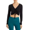 Hot Sale 🎁 AQUA Adjustable Ruched Cropped Top - 100% Exclusive Black 🥰