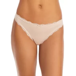 Budget 👍 AQUA Lace Trim Thong - 100% Exclusive Petal Pink ⭐