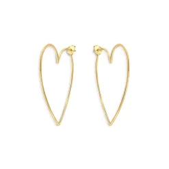 Discount ✨ AQUA Heart Drop Earrings In 18K Gold-Plated Sterling Silver - 100% Exclusive 🔥