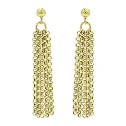 Deals ✔️ AQUA Chain Tassel Drop Earrings In 18K Gold Plated Silver - 100% Exclusive 😀