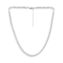 Best Pirce 🛒 AQUA Cuban And Curb Link Chain Necklace, 16" - 100% Exclusive Silver 🎉