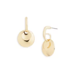 Deals 🤩 AQUA Disc Charm Hoop Earrings - 100% Exclusive Gold 💯
