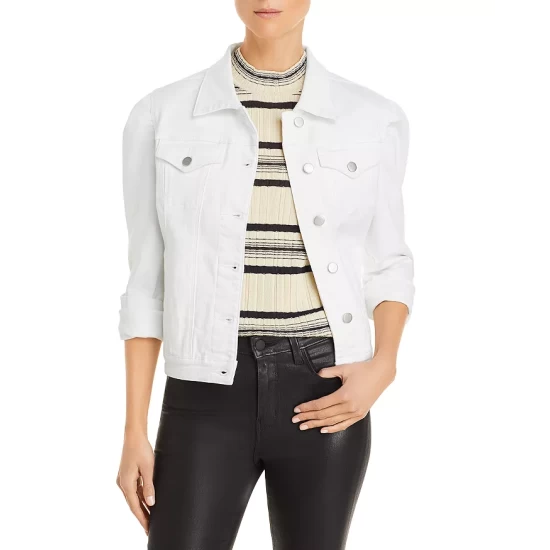 Flash Sale β¨ AQUA Puff Sleeve Denim Jacket - 100% Exclusive White β