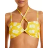 Cheapest 🥰 AQUA Triangle Print 👙 Bikini Top - 100% Exclusive Yellow/white 🧨