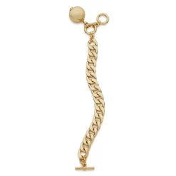 New ⌛ AQUA Link & Ball Charm Toggle Bracelet - 100% Exclusive Gold 🎉