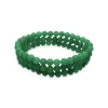 New 🛒 AQUA Triple Row Aventurine Beaded Stretch Bracelet - 100% Exclusive Green ✔️