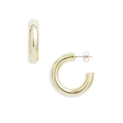 Discount 😍 AQUA Hoop Earrings In 14K Gold Plated - 100% Exclusive 👏