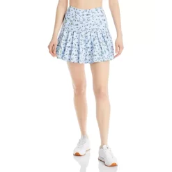 Deals 💯 AQUA Floral Print Tennis Skort - 100% Exclusive White Blue Floral ⌛