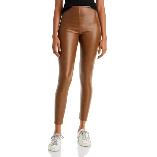 Cheapest 😀 AQUA Faux Leather High Waist Leggings - 100% Exclusive Black ⌛ - Image 3