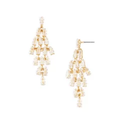 Cheapest 🤩 AQUA Cubic Zirconia Drop Earrings - 100% Exclusive Gold 🔔