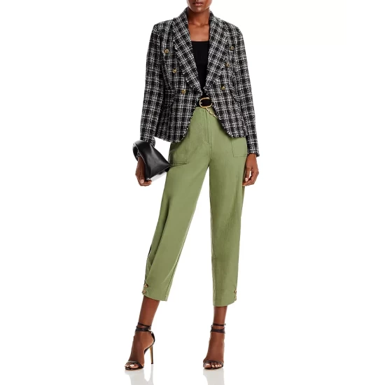 Best deal ❤️ AQUA Cotton Barrel Leg Utility Pants Army Green 🛒 - Image 2