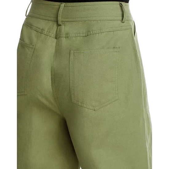 Best deal ❤️ AQUA Cotton Barrel Leg Utility Pants Army Green 🛒 - Image 5