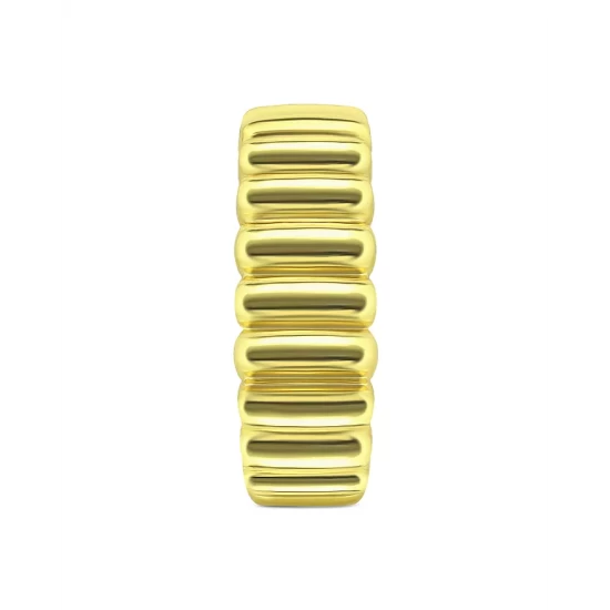 Best Sale ๐งจ AQUA Ridged Band In 18K Yellow Gold-Plated Sterling Silver - 100% Exclusive ๐งจ - Image 4