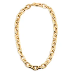 Outlet 😀 AQUA Chain Link Choker Necklace In 14K Gold Plated, 14" - 100% Exclusive ⌛