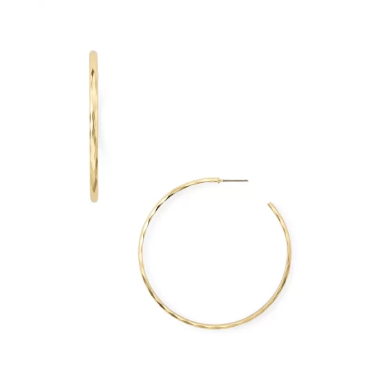 Buy โจ AQUA ๐จ Hammered Hoop Earrings - 100% Exclusive Gold ๐งจ