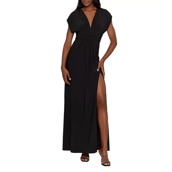 Cheap ๐ AQUA Plunge Neck Maxi ๐ Dress - 100% Exclusive Black ๐ฏ