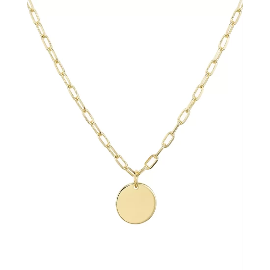 New ๐คฉ AQUA Circle Pendant Necklace, 18" - 100% Exclusive Gold โจ