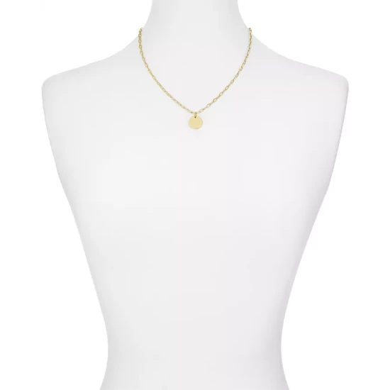 New ๐คฉ AQUA Circle Pendant Necklace, 18" - 100% Exclusive Gold โจ - Image 2