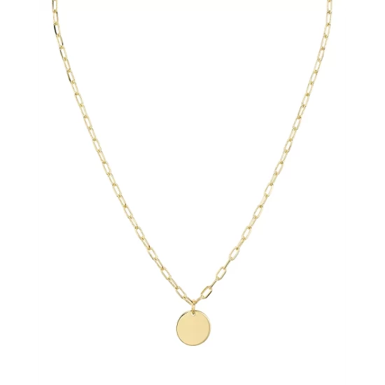 New ๐คฉ AQUA Circle Pendant Necklace, 18" - 100% Exclusive Gold โจ - Image 3