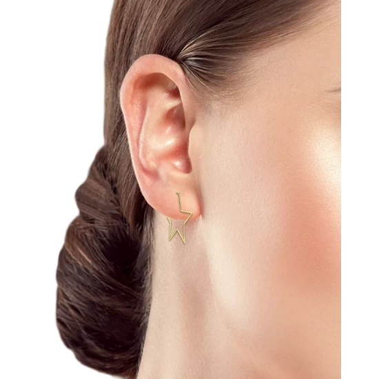 Best reviews of ๐ AQUA Star Drop Earrings In 18K Gold-Plated Sterling Silver - 100% Exclusive โ๏ธ - Image 3