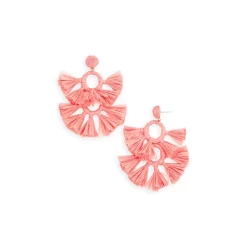 Deals 🎉 AQUA Raffia Statement Earrings - 100% Exclusive Pink 🔥