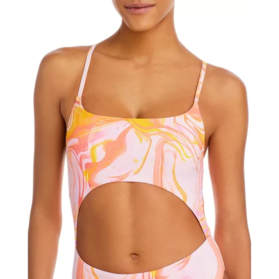 Deals ๐งจ AQUA Swirl Print Cutout One Piece ๐ฉฑ Swimsuit - 100% Exclusive Pink Multi ๐ - Image 4