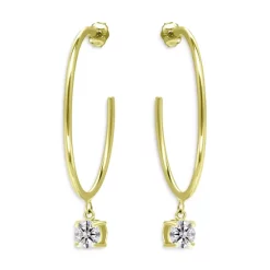 Budget 🤩 AQUA Drop Hoop Earnings In 18K Gold Plated Sterling Silver - 100% Exclusive ✨