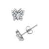 Discount 🎉 AQUA Butterfly Silver Stud Earrings - 100% Exclusive 🤩