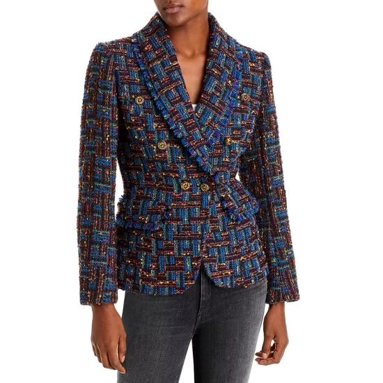 Top 10 ๐ AQUA Tweed Cutaway Jacket - 100% Exclusive Black Multi โค๏ธ