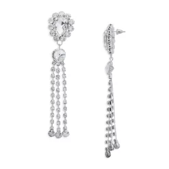 New ✨ AQUA Gem Fringe Drop Earrings - 100% Exclusive Silver 💯