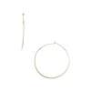 Coupon 🔥 AQUA Sterling Silver Large Hoop Earrings - 100% Exclusive Gold ⌛