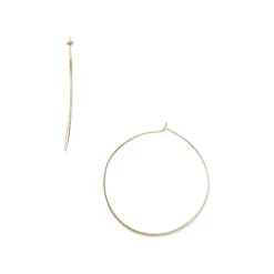 Coupon 🔥 AQUA Sterling Silver Large Hoop Earrings - 100% Exclusive Gold ⌛