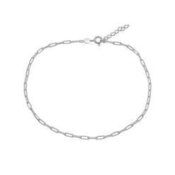 Cheap 🌟 AQUA Paper Clip Chain Ankle Bracelet - 100% Exclusive Silver 🎁