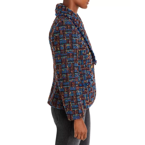 Top 10 ๐ AQUA Tweed Cutaway Jacket - 100% Exclusive Black Multi โค๏ธ - Image 5