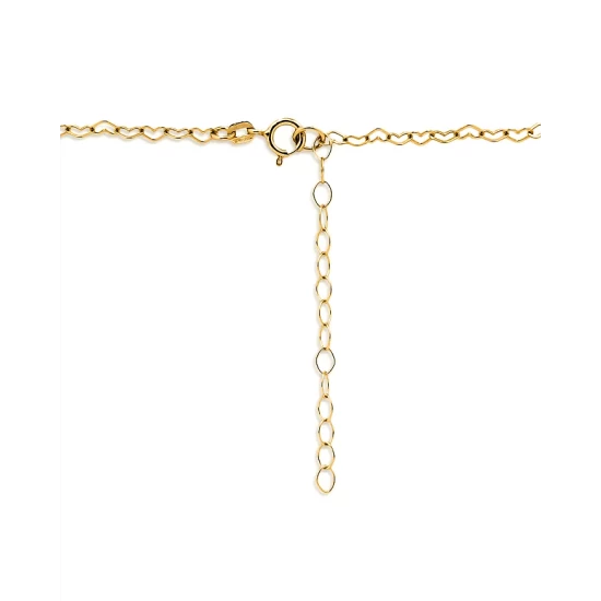 Budget 🥰 AQUA Heart Link Chain Necklace, 16" - 100% Exclusive Gold 🥰 - Image 4