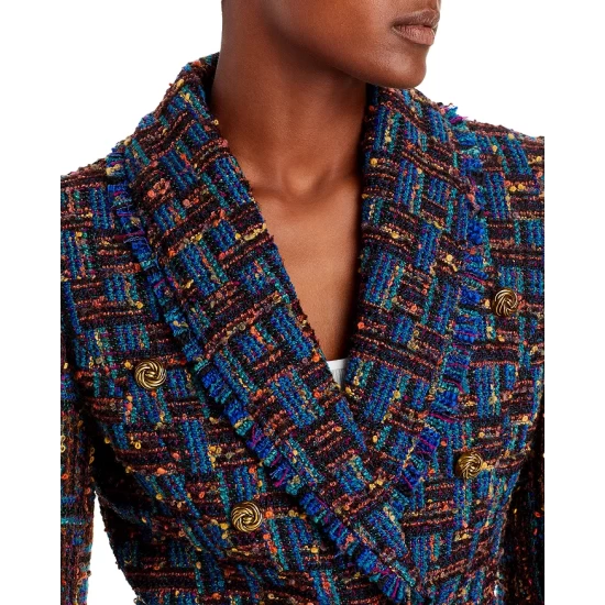 Top 10 ๐ AQUA Tweed Cutaway Jacket - 100% Exclusive Black Multi โค๏ธ - Image 7