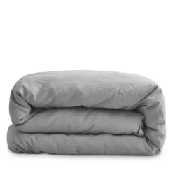 Best Sale 👍 AQUA Linen Duvet Cover, Full/Queen - 100% Exclusive Dove Gray 🛒