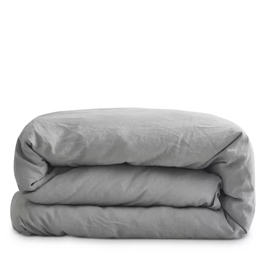 Best Sale 👍 AQUA Linen Duvet Cover, Full/Queen - 100% Exclusive Dove Gray 🛒